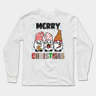 Merry Christmas Gnome Family Funny Xmas Tree Women Men Kids Long Sleeve T-Shirt